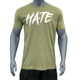 HATE T-shirt Olive/White